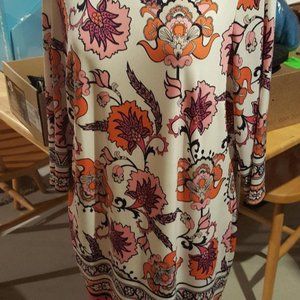 New Chico's Floral Print short dress with lining